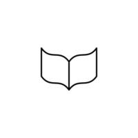 Reading Simple Outline Icon. Perfect for web sites, books, stores, shops. Editable stroke in minimalistic outline style vector