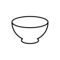 Bowl for Soup Line Icon vector