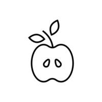 Apple Line Icon for Design vector