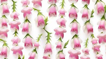 Digitalis flower patterned background. Flower texture background. Generative AI photo