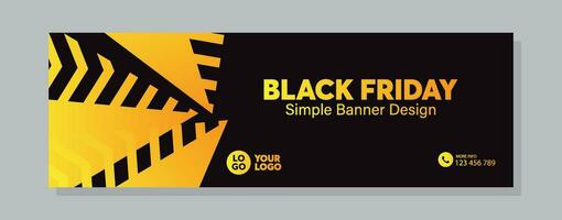 Black Friday Sale banner. Modern minimal design with black and gradient typography. Template for promotion, advertising, web, social and fashion ads. Vector illustration.