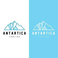 Iceberg Logo, Antarctica Logo Design, Simple Nature Landscape Vector Illustration Template