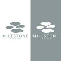 Stone Vector Logo, Stone Design Balance Milestone Vector Templet Symbol Illustration