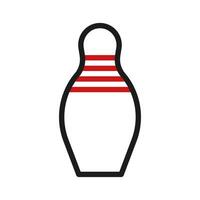 Bowling icon duocolor red black sport symbol illustration. vector