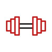 Dumbbell icon duocolor red black sport symbol illustration. vector