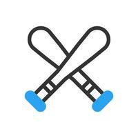 Baseball icon duotone blue black sport symbol illustration. vector