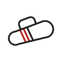 mochila icono duocolor rojo negro deporte símbolo ilustración. vector