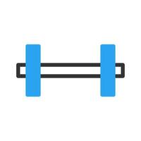 Dumbbell icon duotone blue black sport symbol illustration. vector