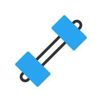 Dumbbell icon duotone blue black sport symbol illustration. vector