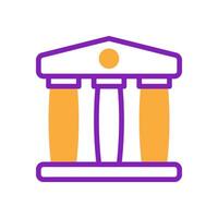 Banking icon duotone purple yellow business symbol illustration. vector