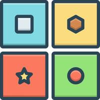 color icon for sectors vector