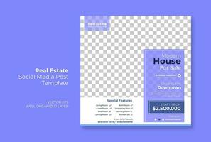 Real estate or property trendy editable template. house for sale social media post template vector