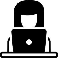 solid icon for administrator vector