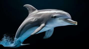 Wildlife photography of Photo of Dolphin. Generative AI