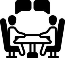 solid icon for negotiation vector