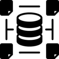 solid icon for databases vector