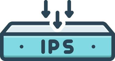 color icono para ips vector