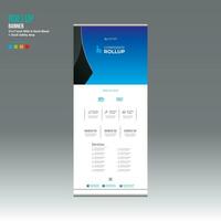 roll up banner design for any best company use vector