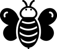 sólido icono para abeja vector
