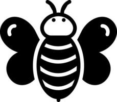 solid icon for bee vector