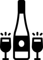 solid icon for sake vector