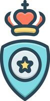 color icon for crest vector