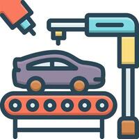 color icono para automotor vector