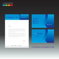 letterhead and business card design vector