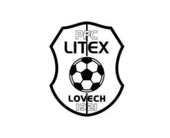 fc litex amor club logo símbolo negro bulgaria liga fútbol americano resumen diseño vector ilustración