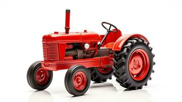 Displaying a 3D miniature Tractor. Generative AI photo