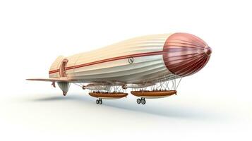 Displaying a 3D miniature Zeppelin. Generative AI photo