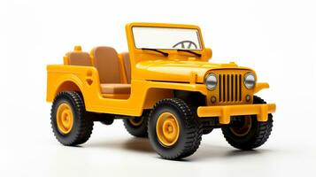 Displaying a 3D miniature Jeep. Generative AI photo