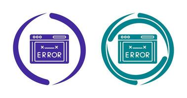 icono de vector de código de error