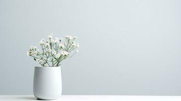 foto de Gypsophila flor en maceta aislado en blanco antecedentes. generativo ai