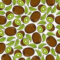 Kiwi fruit seamless pattern background illustration vector