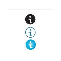 Info icons set. Information icon collection. Info button. Info symbol flat style vector