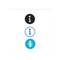 Info icons set. Information icon collection. Info button. Info symbol flat style vector