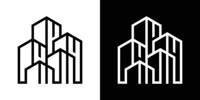 logo diseño edificio icono vector ilustración línea