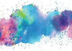 Abstract background with a colourful watercolour splatter design vector