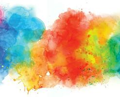 Abstract background with a colourful watercolour splatter design vector