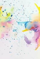 Abstract background with a colourful watercolour splatter design vector