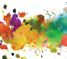 Abstract background with a colourful watercolour splatter design vector