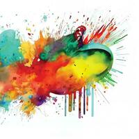 Abstract background with a colourful watercolour splatter design vector