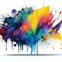 Abstract background with a colourful watercolour splatter design vector