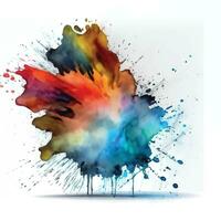 Abstract background with a colourful watercolour splatter design vector