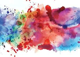 Abstract background with a colourful watercolour splatter design vector