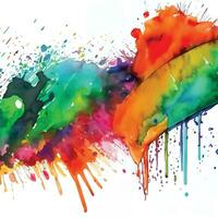 Abstract background with a colourful watercolour splatter design vector