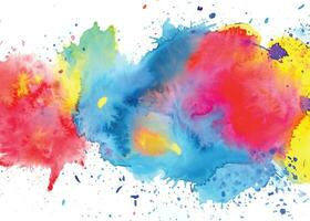 Abstract background with a colourful watercolour splatter design vector