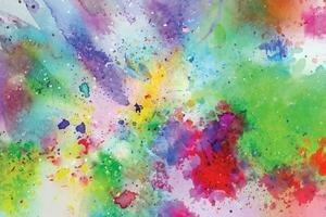 Abstract background with a colourful watercolour splatter design vector