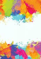 Abstract background with a colourful watercolour splatter design vector